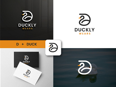 Logo design for DUCKLY. a babywear brand.. branding duckly graphic design logo