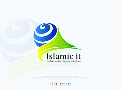 Islamic it logo it logo tech logo technology logo