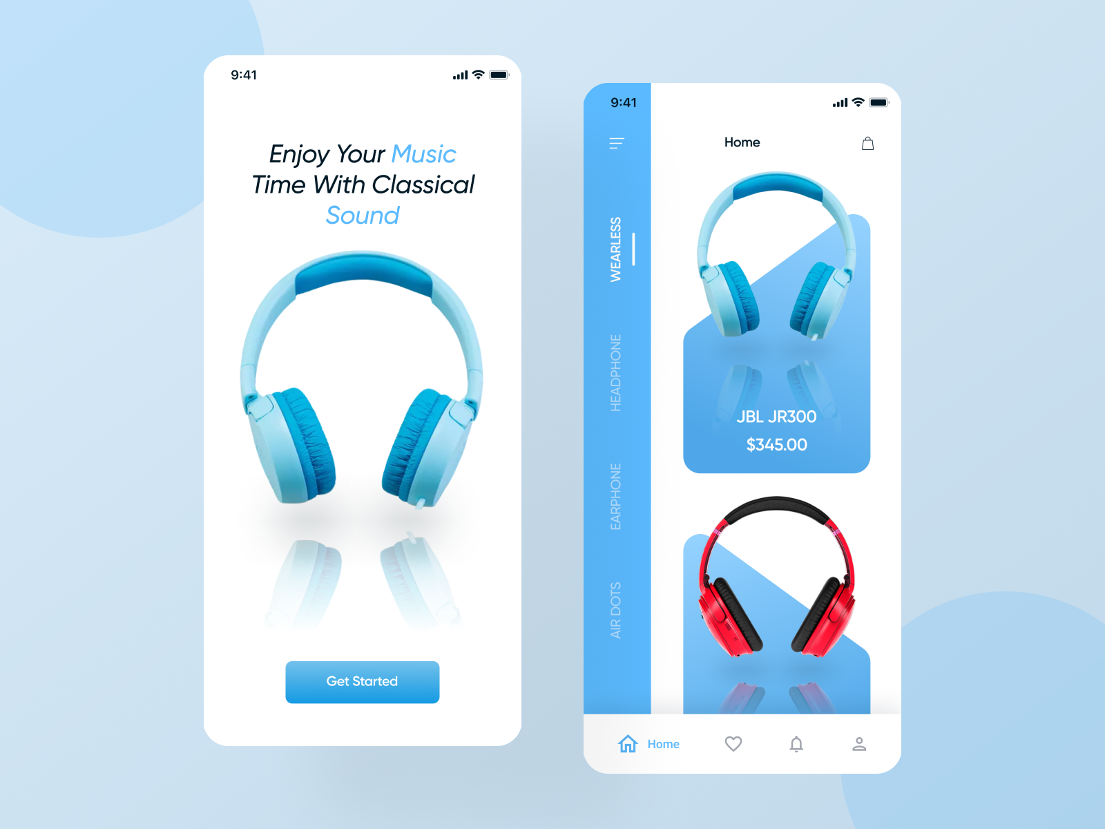 Headphone App Design by Firoz Hossen on Dribbble