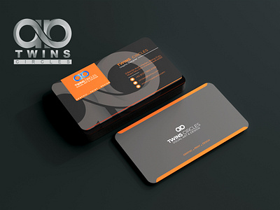 Black-orange-business cards