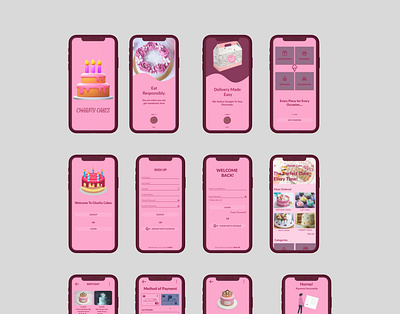 Charity Cakes design illustration prototyping ui ux wireframing