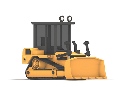 Bulldozer 3d 3d art building c4d cinema 4d debut design lowpoly truck vehicle