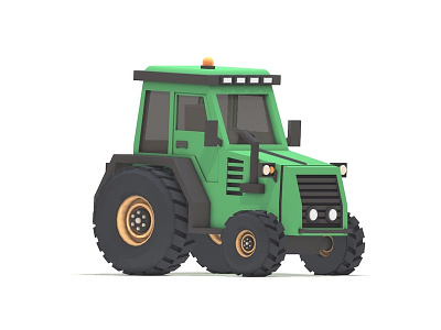 Lowpoly Tractor 3d building c4d cinema 4d clay debut design farm illustration lowpoly render truck vehicle