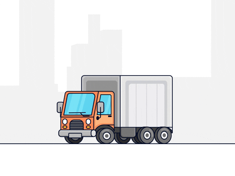 Truck Delivery 2d after effects animated gif animation box city delivery design house isometric loopinggif motion design truck vector vehicle