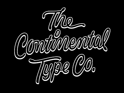 Continental Tee! freehand lettering handlettering lettering script type type foundry typography