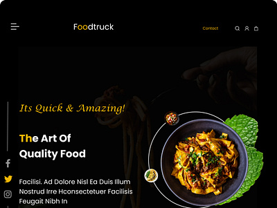 Foodtruck- food website branding graphic design ui website