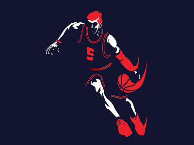 Unknown Player 5 active ball basketball game illustration league play red sports