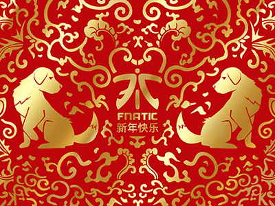 Chinese New Year Fnatic Wallpaper chinese dogs esports fnatic game gaming new year red year of the dog