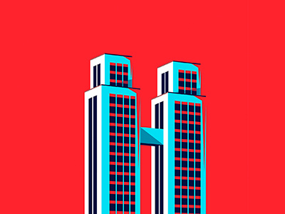 Edifice 7 architecture buildings city color duotone edifice illustration sky windows