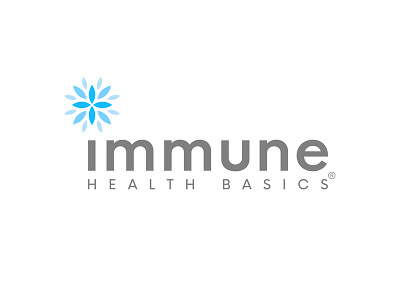 Immune Health Basics branding flat flower health icon identity immunity leaf logo design mark supplements vitamins