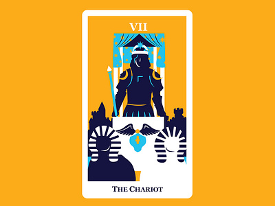 7 The Chariot 2d art character chariot concept flat graphic design illustration tarot tarot card tarot cards vector