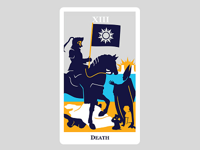 13 Death 2d art card cards character death design flat graphic design illustration tarot tarot card tarot cards vector