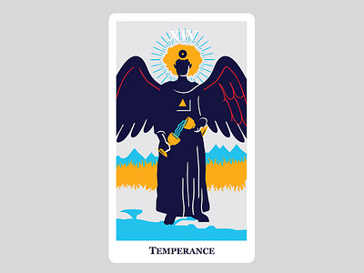 14 Temperance 2d art cards cards ui character concept design flat graphic design illustration tarot tarot card tarot cards vector