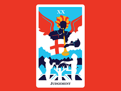 20 Judgement 2d art card cards character concept design flat graphic design illustration judgement shadow tarot tarot card tarot cards vector