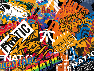 Fnatic Special Edition 1 2d art collage collage art collages concept esports esports logo design flat graphic design illustration