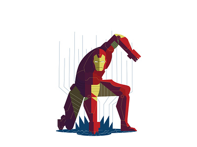 Iron Man 2d art avengers avengersendgame character disney flat graphic design illustration iron ironman marvel marvel comics vector