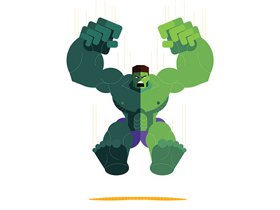 The Incredible Hulk 2d art character comics concept design flat graphic design green hulk illustration marvel marvel comics vector
