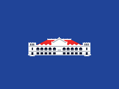 Malacañang Palace 2d art building design flat government graphic design illustration manila philippines vector