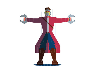 Star-Lord 2d art avengers character comics concept design flat graphic design illustration lord marvel marvel comics star vector