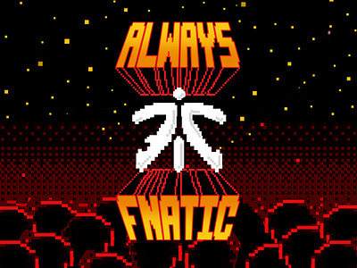 Fnatic Mode Wallpaper 2d 8 bit 8 bit 80s 8bit art concept design esports flat gamer gaming graphic design illustration