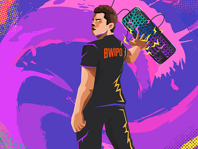 Fnatic League of Legends Player - Bwipo 2d art character concept design esports flat gamer gaming graphic design illustration leagueoflegends player pop pop art portrait vector