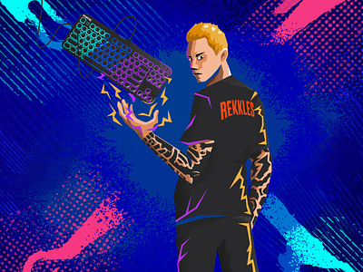 Fnatic League of Legends Player - Rekkles 2d art character concept design esport esports flat gamer gaming graphic design illustration leagueoflegends player pop pop art portrait portrait illustration vector