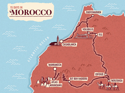 MOROCCO ILLUSTRATED MAP
