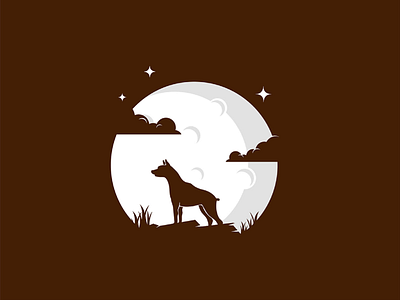 Dog 2d anima animals character dribbble dribbble best shot flat illustration illustrator l animal ar mongolia night t animal illustration