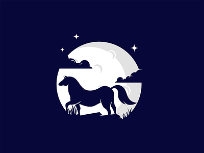 Horse 2d anima animals character dribbble dribbble best shot flat illustration illustrator l animal ar mongolia night t animal illustration