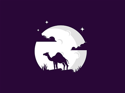 Camel 2d anima animals character dribbble dribbble best shot flat illustration illustrator l animal ar mongolia night t animal illustration