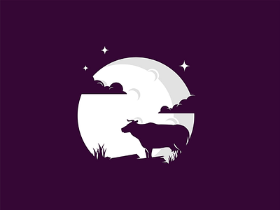 Cow 2d anima animals character dribbble dribbble best shot flat illustration illustrator l animal ar mongolia night t animal illustration