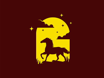 Horse 2d anima animals character dribbble dribbble best shot flat illustration illustrator l animal ar mongolia night t animal illustration