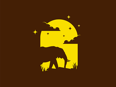 Elephant 2d anima animals character dribbble dribbble best shot flat illustration illustrator l animal ar mongolia night t animal illustration