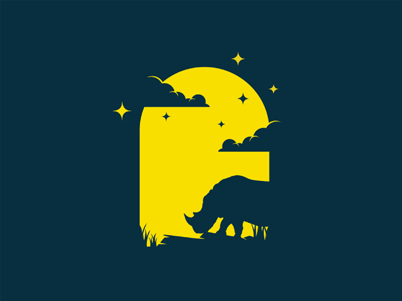 Rhino 2d anima animals character dribbble dribbble best shot flat illustration illustrator l animal ar mongolia night t animal illustration