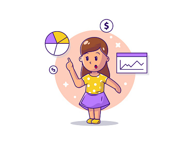 Report 2d character cute illustration design dribbble dribbble best shot flat illustration illustrator line linework mongolia ppt report report design sane unblast vector woman woman illustration