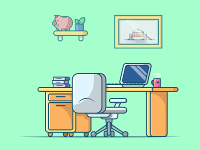 Work Space illustrations Free Download by Sane Tnmc on Dribbble
