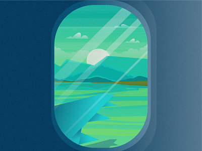 Window air airline airplane airplanes dribbble dribbble best shot illustration illustrator landscape landscape illustration landscapes mongolia nature nature art nature illustration nature photography sky vector window windows