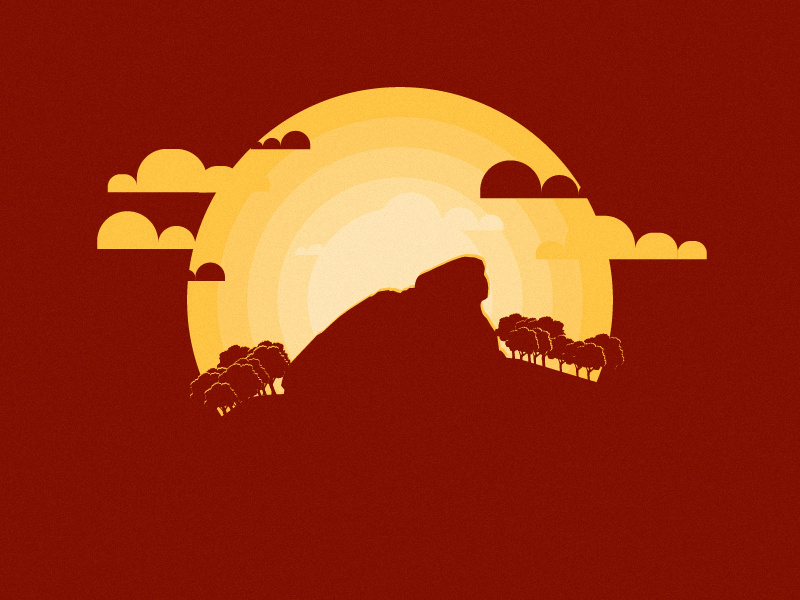 Melkhii Khad flat style tree mount legendmount melkhiikhad mongolia dribbble