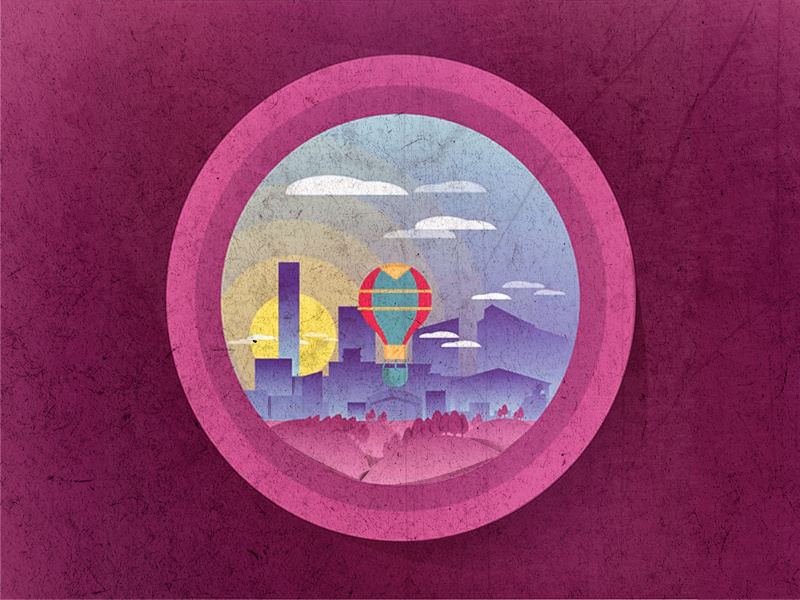 UB CITY pink cloud sun city fly dream airballoon balloon