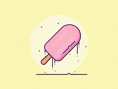 ice cream 2d design flat ice cream ice cream design illustrator logo mongolia simple design sticker sticker design ui