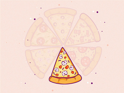 Pizza 2d art design dribbble flat illustration illustrator line line art logo mongolia pizza pizza hut pizza logo sticker sticker art