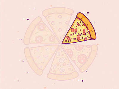 Pizza 2d art design dribbble flat illustration illustrator line line art mongolia pizza pizza hut pizza logo sticker sticker art vector
