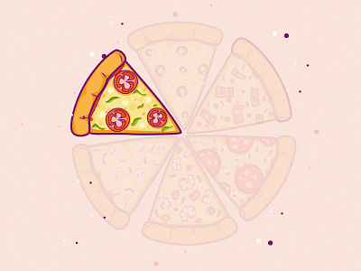 Pizza 2d art character design dribbble flat illustration illustrator line line art line art logo mongolia pizza pizza hut pizza logo sticker sticker art vector