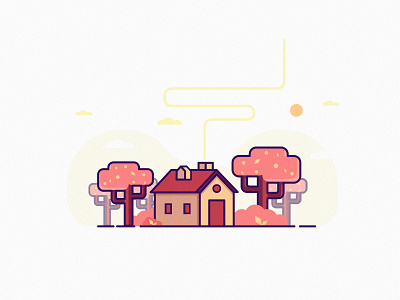 House 2d design dribbble flat house house design house illustration illustration illustrator line line art line art logo minimal mongolia nature nature illustration tree tree house ui vector