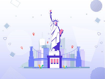 Lady Liberty 2d america best shot dribbble dribbble best shot freedom freedom tower illustration illustration design illustrator lady lady liberty liberty line mongolia travel traveling usa weekly weekly warm up