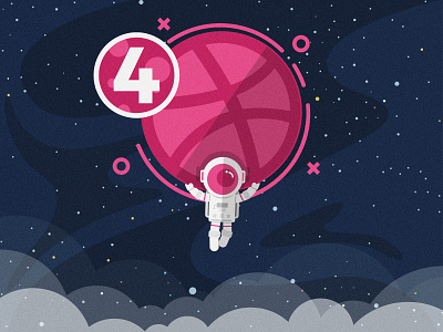 Let's PLAY to be Strong ball draft draft day dribbble dribbble ball dribbble invite dribbble invites fly follow me four gift happy holidays invitation lets play november send space spaced spaceman strong