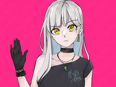 Yo! anime animeart art character clipstudio clipstudiopaint digitalart girl graphic design illustration oc original originalart whitehair