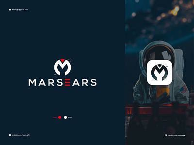 Marsears Logo astronaut logo brand identity branding branding brand identity branding identity branding visual identity brand guideline design graphic design logo logo branding logo design m logo m shape logo marsears logo minimal logo typography vector