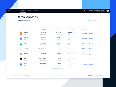 Introducing the new Coinbase Custody 👋 coinbase crypto cryptocurrency portfolio product design redesign web