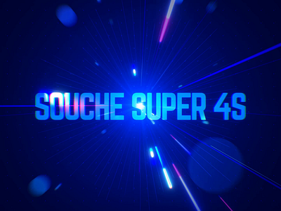 SUPER 4S 4s ae animation break out bule design emission light line particles pink point super tunnel white